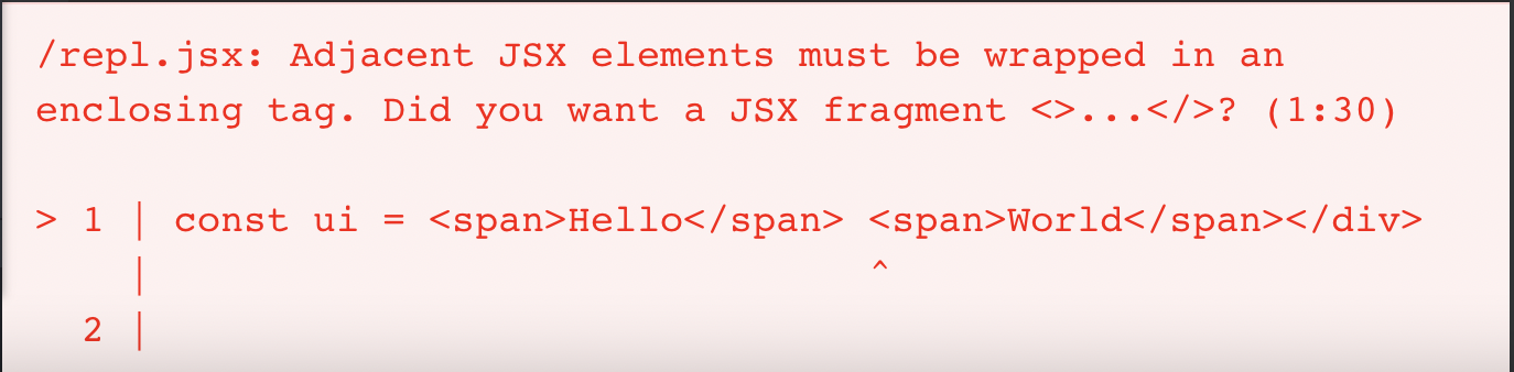 Syntax error: Adjacent JSX elements must be wrapped in an enclosing tag